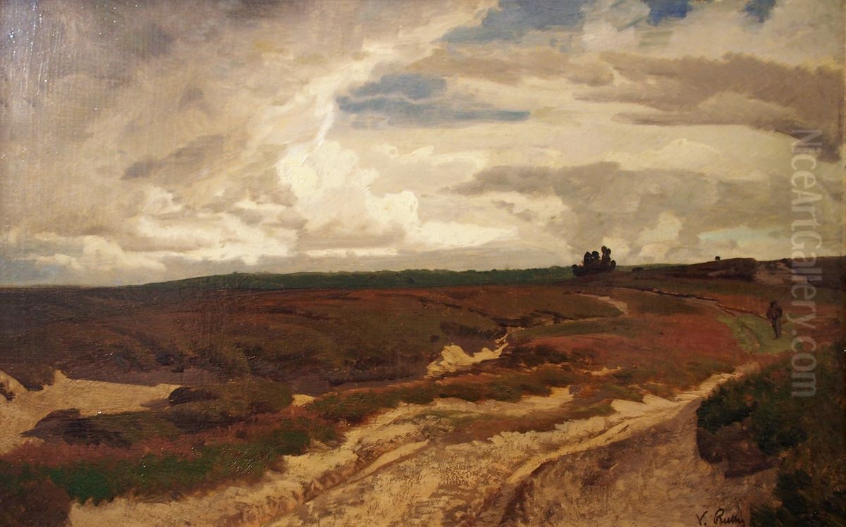 Die Heide bei Bispingen Oil Painting by Valentin Ruths