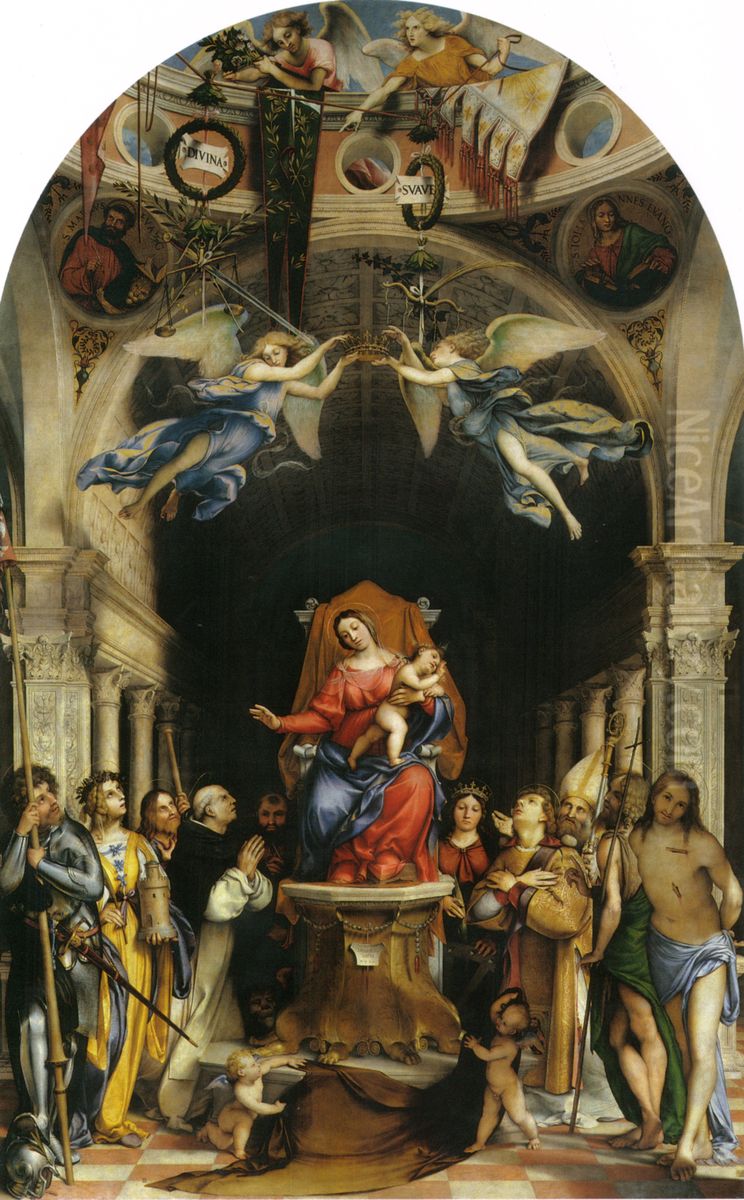 Pala Martinengo Oil Painting by Lorenzo Lotto