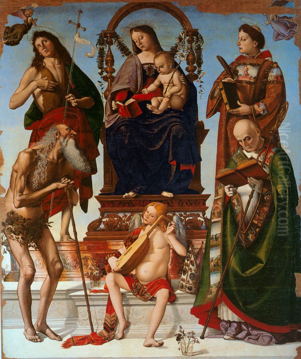 Madonna mit Kind und Heiligen Oil Painting by Luca Signorelli