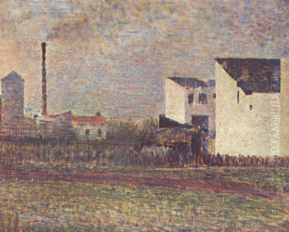 Banlieue Oil Painting by Georges Seurat