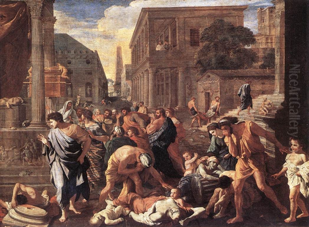 The Plague at Ashdod Oil Painting by Nicolas Poussin