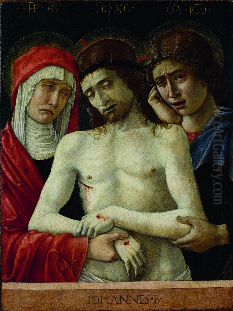 Pieta with Madonna and St. John the Evangelist Oil Painting by Giovanni Bellini