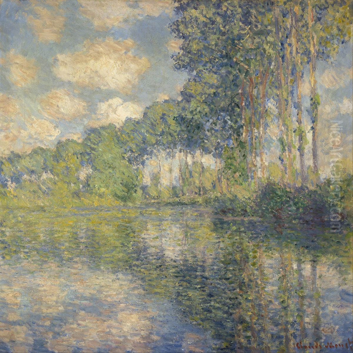 Poplars on the Epte Oil Painting by Claude Oscar Monet