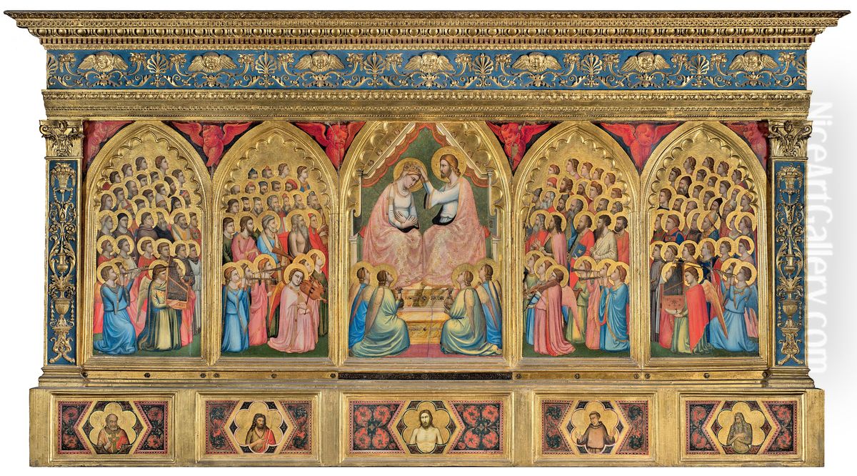 Baroncelli Polyptych Oil Painting by Giotto