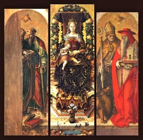 Polyptych of the Duomo of Camerino Oil Painting by Carlo Crivelli