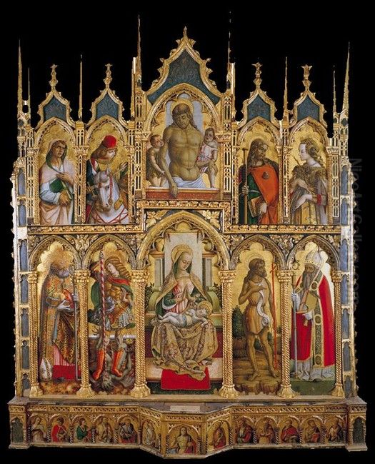 polittico di monte san martino Oil Painting by Carlo Crivelli