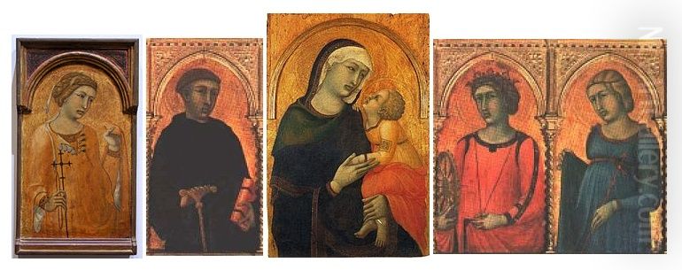 Monticchiello Altarpiece Oil Painting by Pietro Lorenzetti
