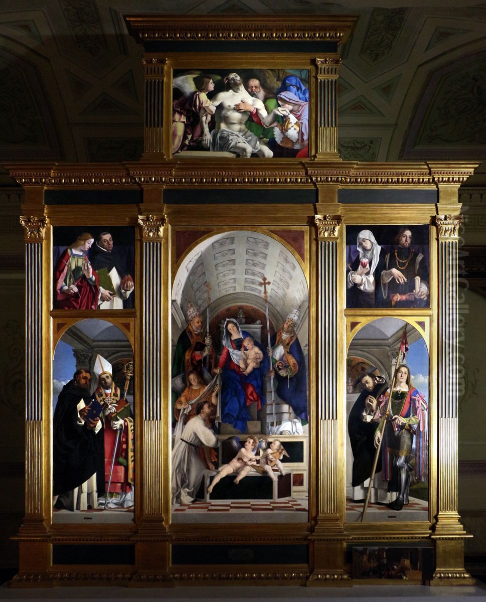 Recanati Polyptych Oil Painting by Lorenzo Lotto