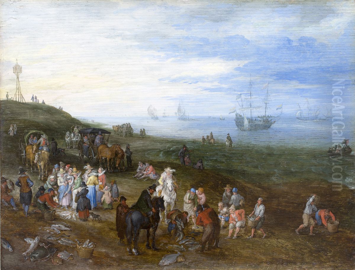 Retour de peche Oil Painting by Jan Brughel