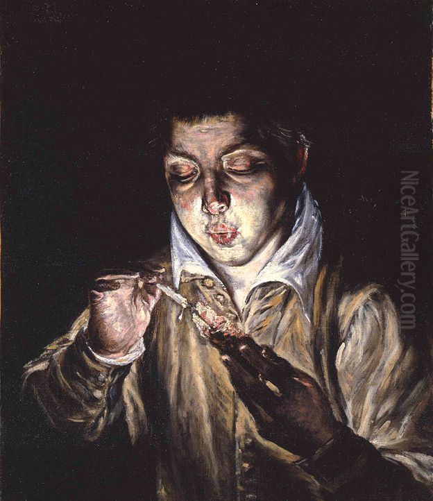 El Soplon Oil Painting by El Greco
