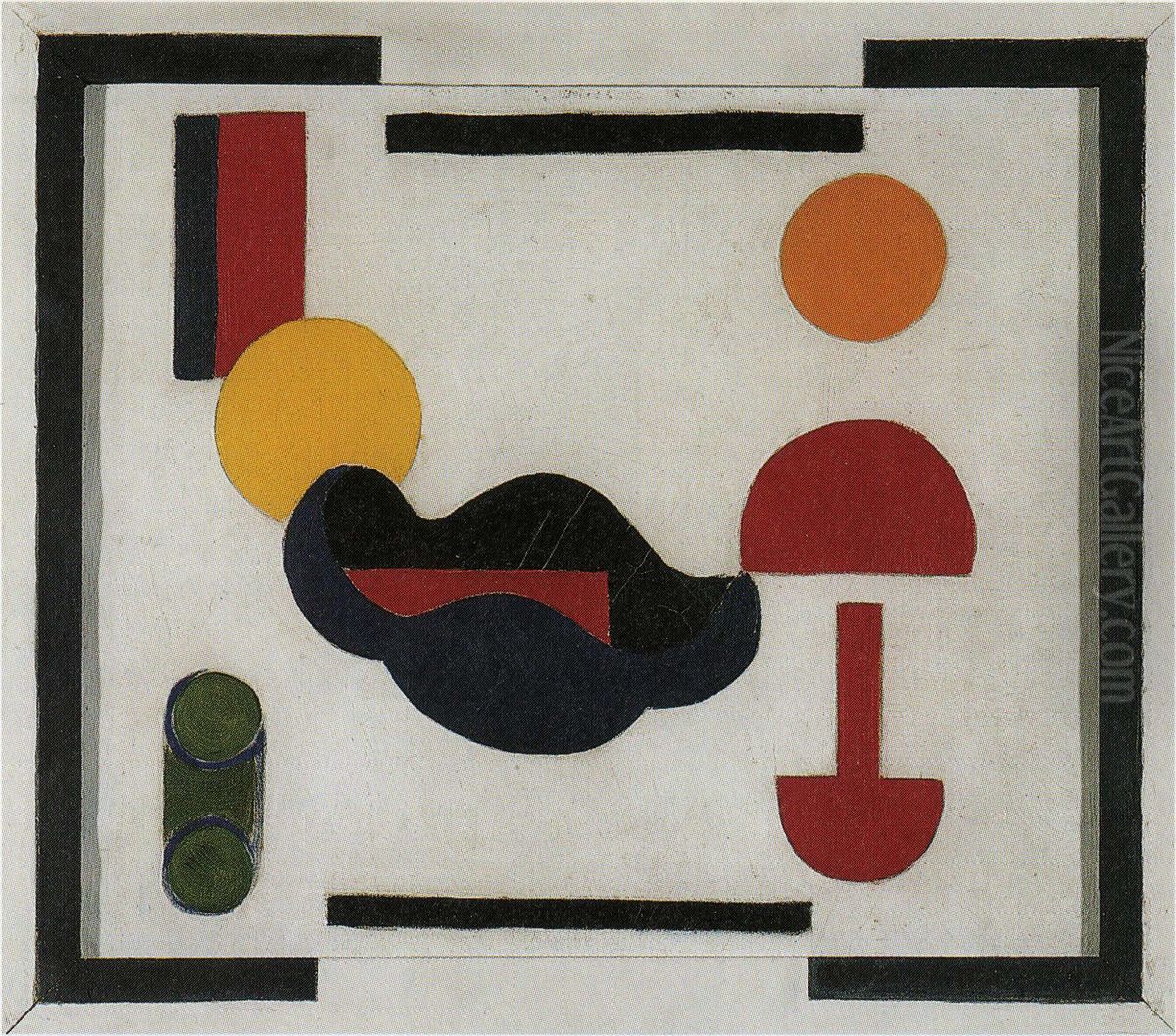 Still Life (Composition V) Oil Painting by Theo van Doesburg