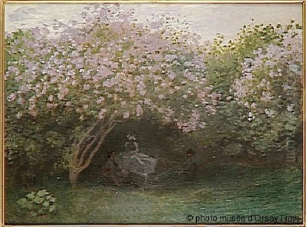 Lilas, temps gris Oil Painting by Claude Oscar Monet