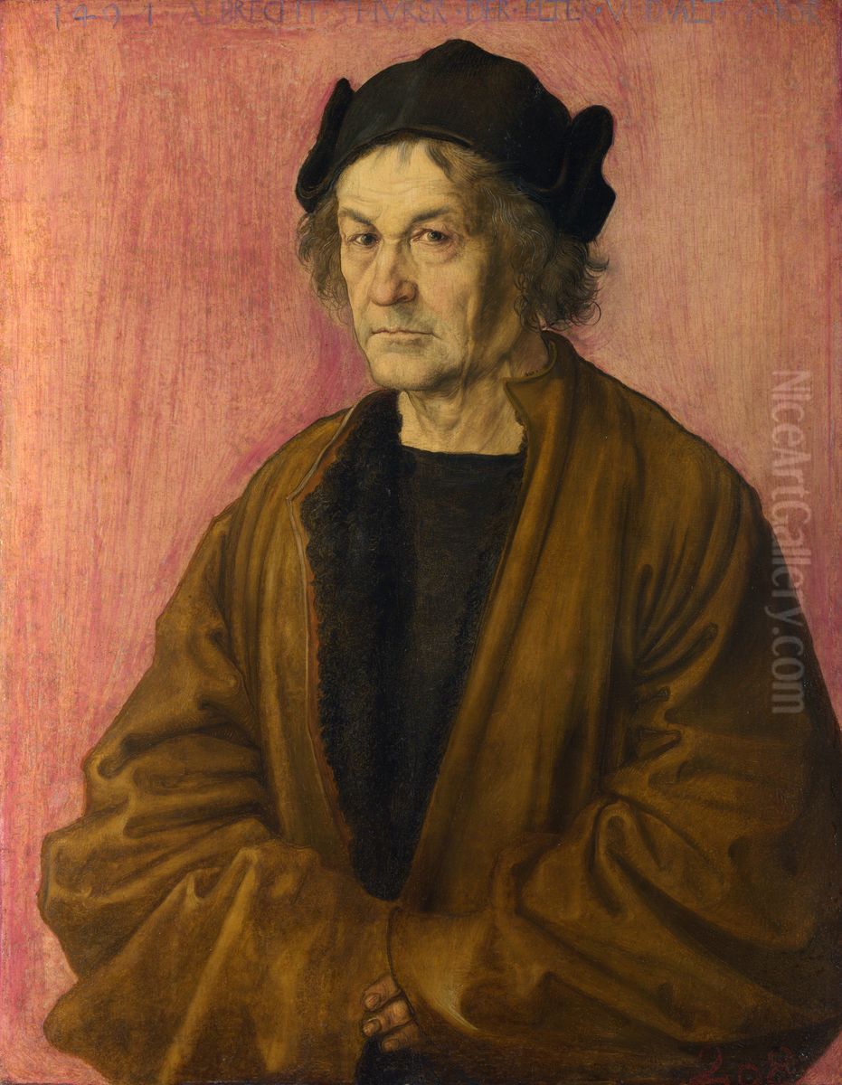 Portrait of Durer's Father at 70 Oil Painting by Albrecht Durer