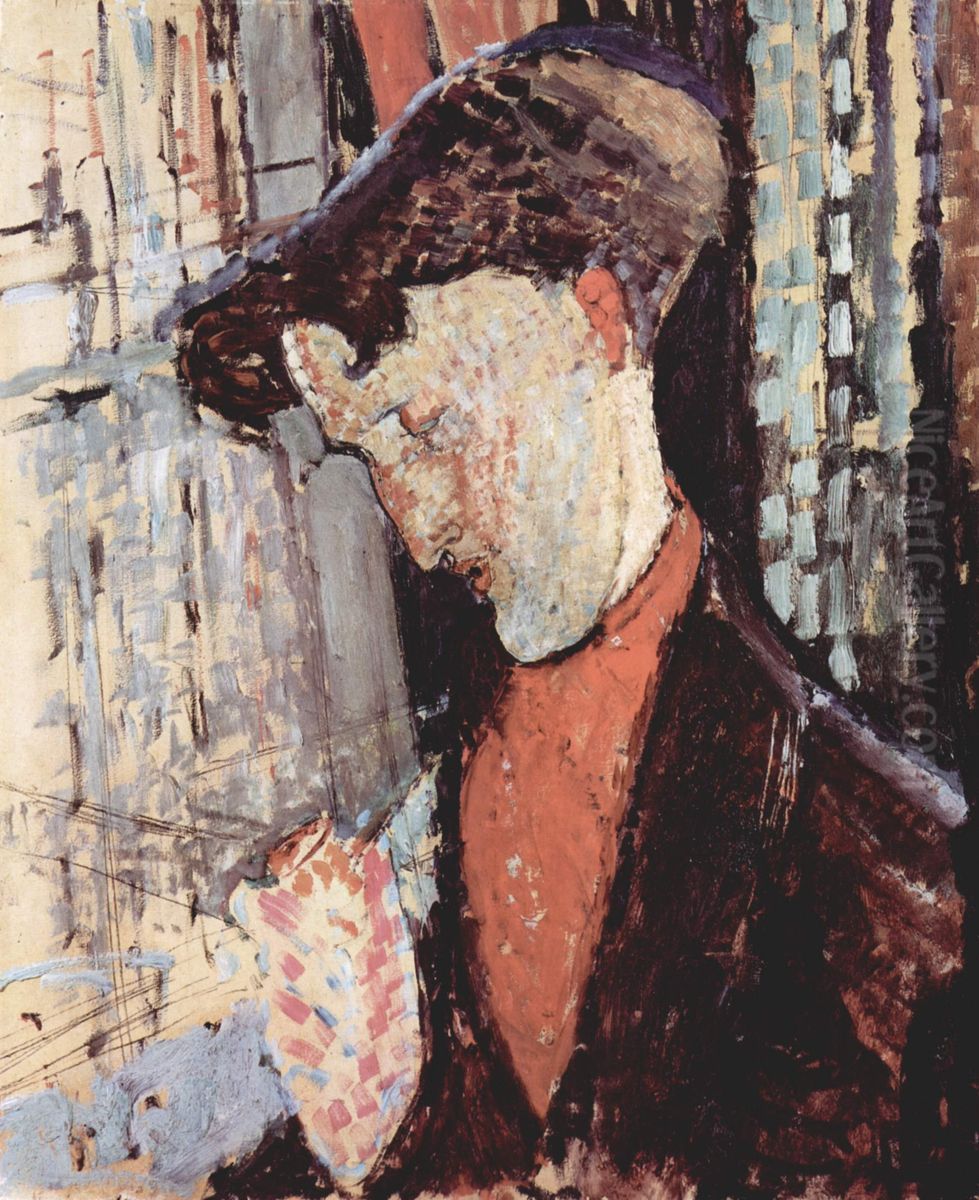 Portrait of Frank Burty Haviland Oil Painting by Amedeo Modigliani