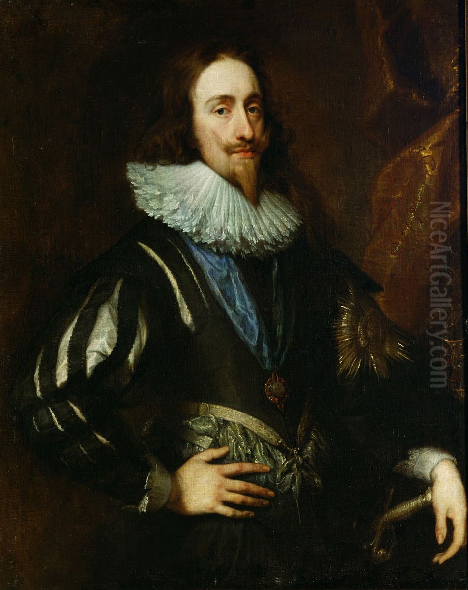 King Charles I of England (1600-1649), three-quarter portrait Oil Painting by Sir Anthony Van Dyck