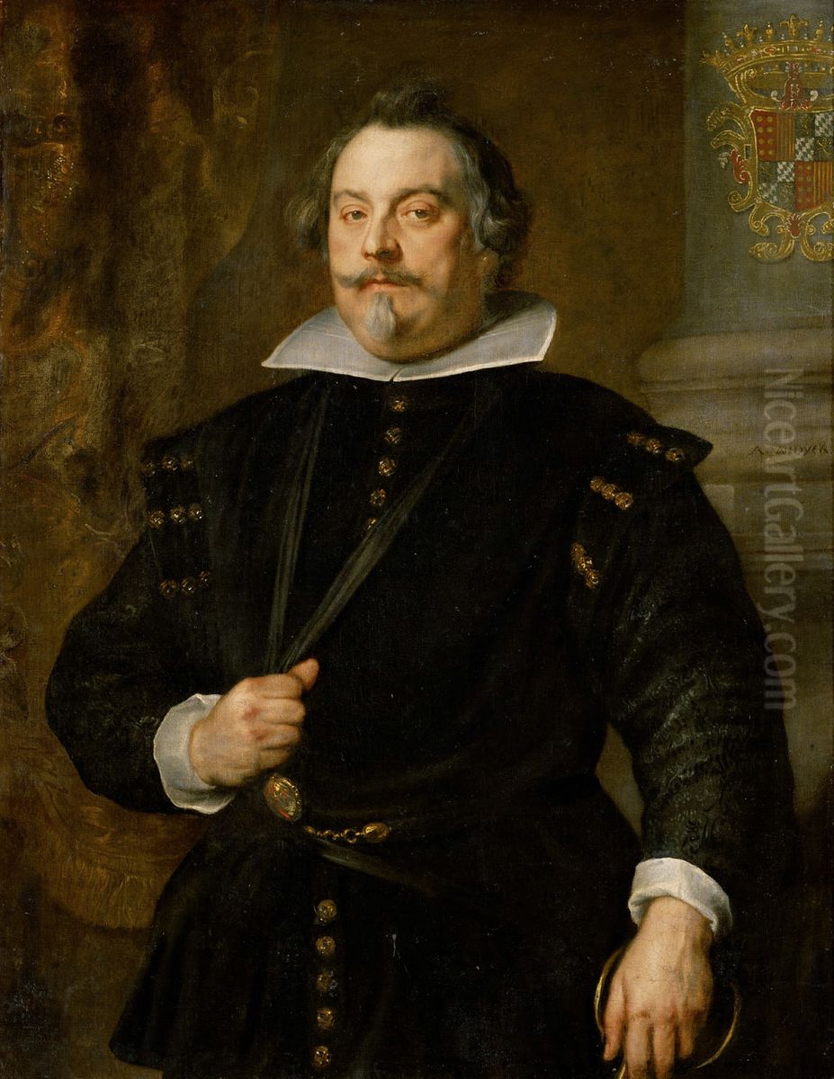 Francisco de Moncada, Marques de Aytona Oil Painting by Sir Anthony Van Dyck