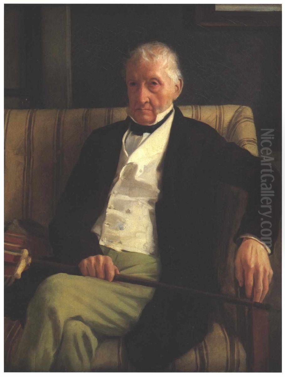 Portrait of Hilaire Rene de Gas Oil Painting by Edgar Degas