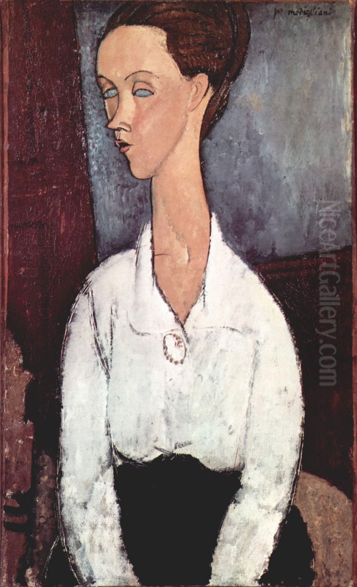 Portrait of Lunia Czechowska Oil Painting by Amedeo Modigliani