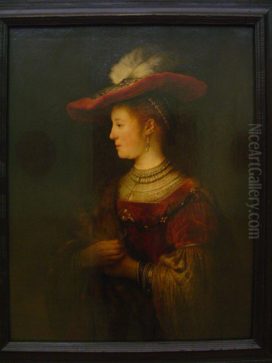 Portrait of Saskia van Uylenburgh Oil Painting by Rembrandt