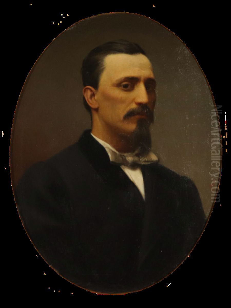 Portrait of a Man Oil Painting by Mose Bianchi