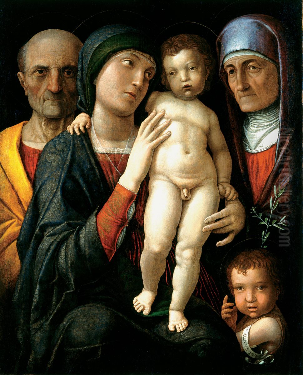 The Holy Family Oil Painting by Andrea Mantegna