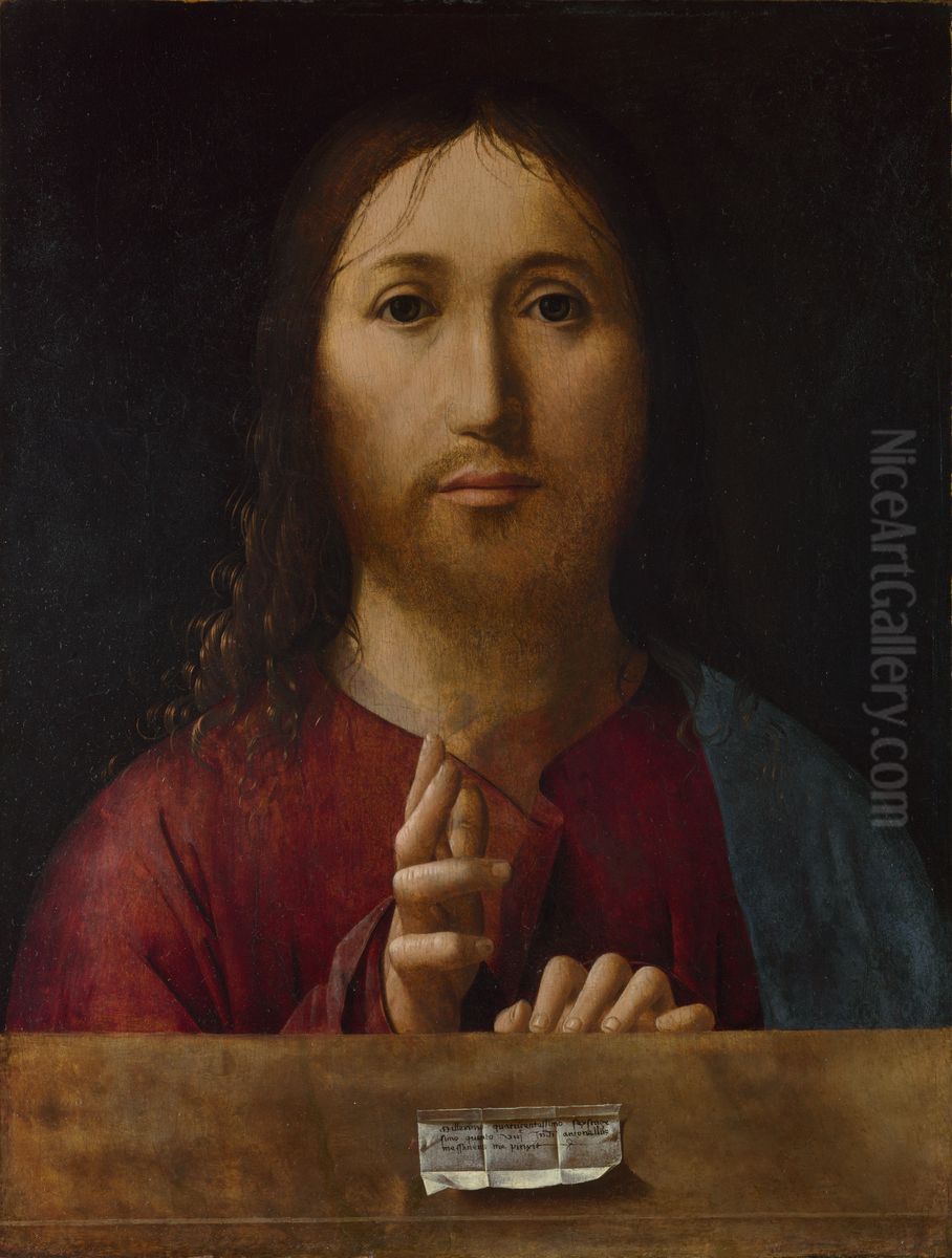 Salvator mundi Oil Painting by Antonello da Messina