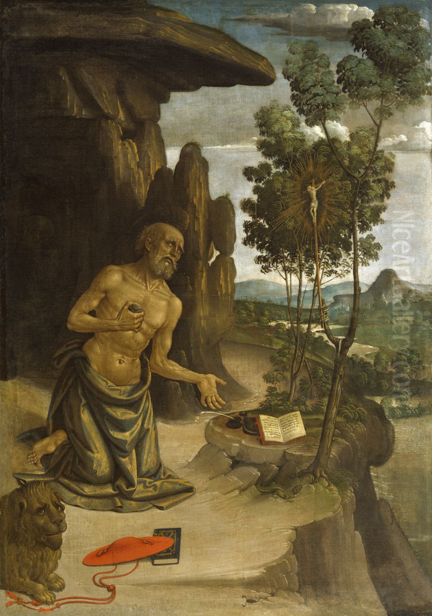 Saint Jerome in the Wilderness Oil Painting by Pinturicchio