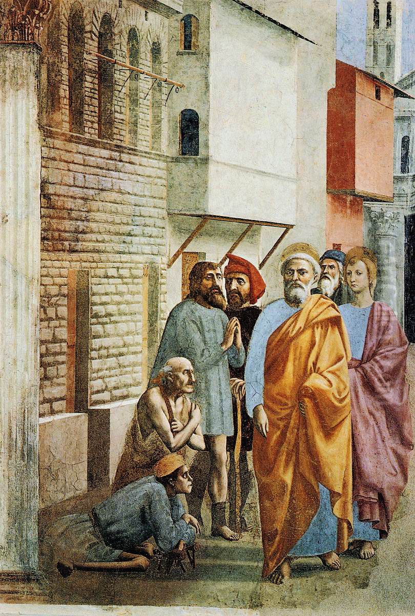 St. Peter Healing the Sick with His Shadow Oil Painting by Masaccio