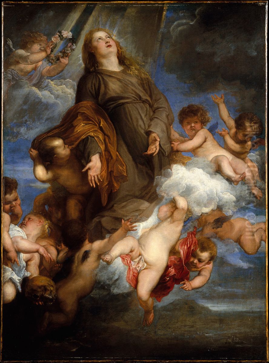 Saint Rosalie Interceding for the Plague-stricken of Palermo Oil Painting by Sir Anthony Van Dyck