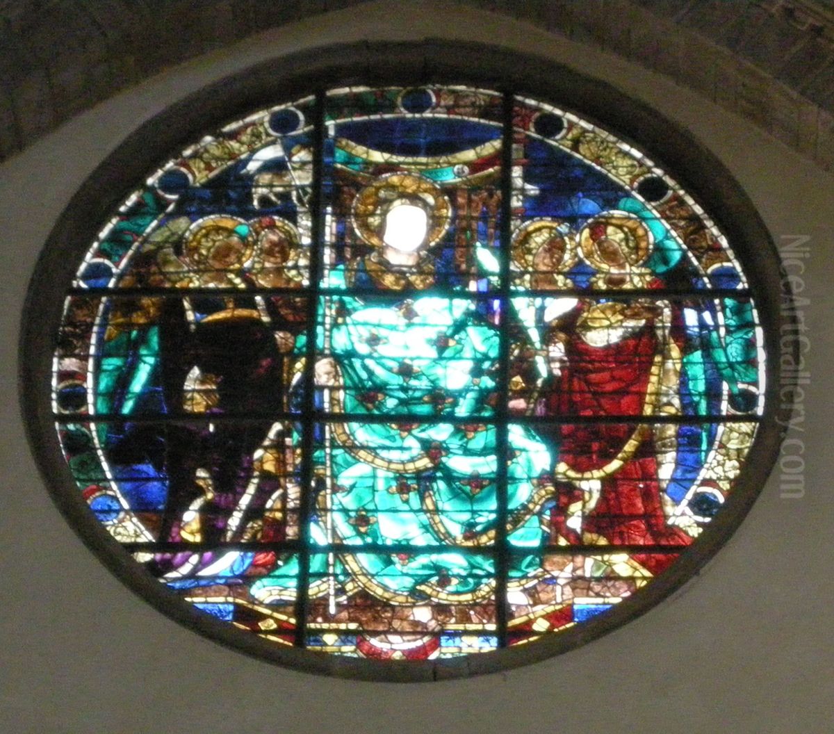 Stained glass window in San Lorenzo Oil Painting by Lorenzo Ghiberti