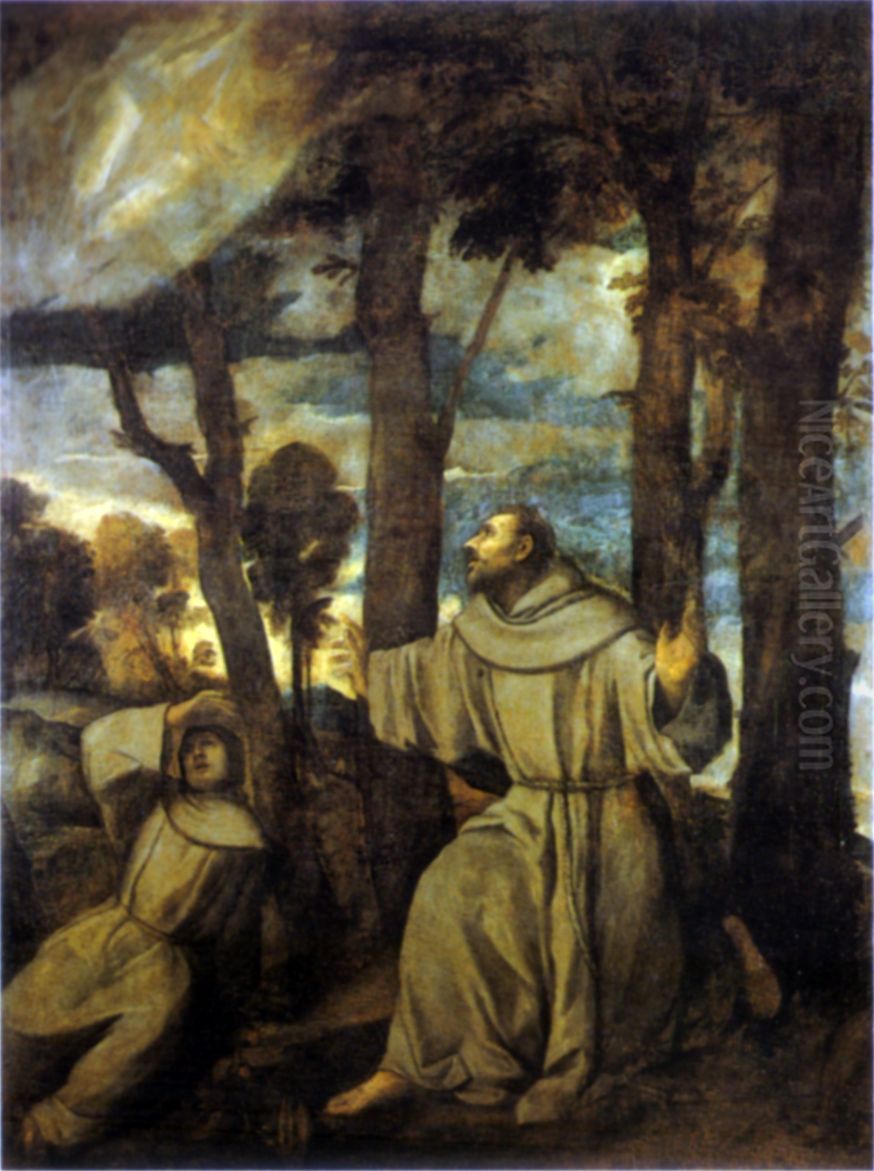 stimmate di san francesco. Oil Painting by Titian