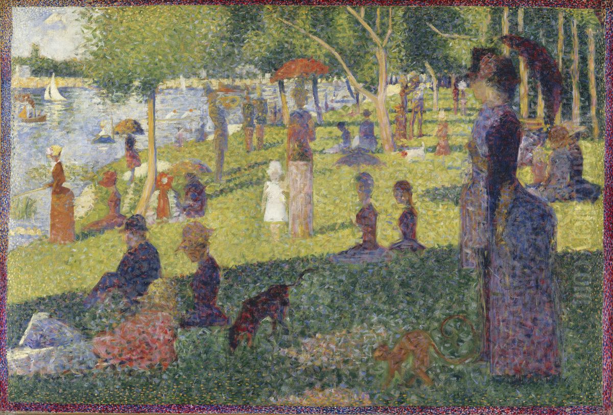 Un dimanche apres-midi a l'Ile de la Grande Jatte (etude) Oil Painting by Georges Seurat