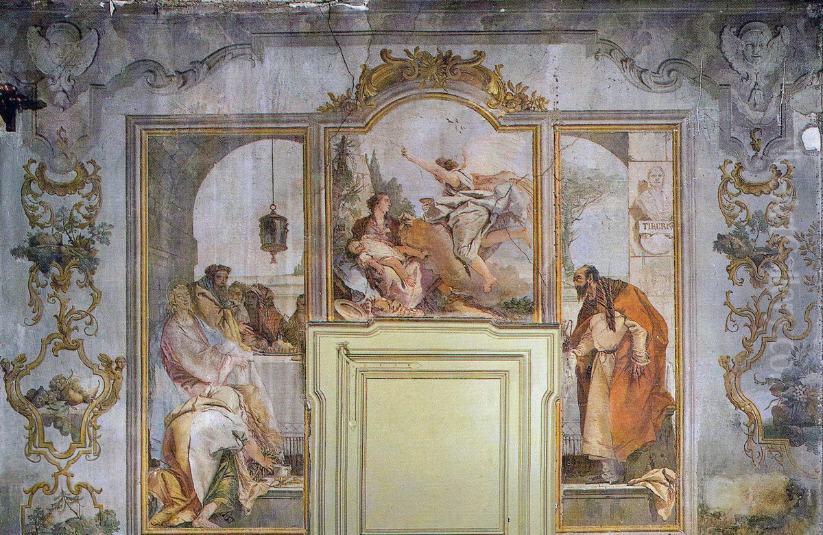 Studiolo dell'Abate Oil Painting by Giovanni Domenico Tiepolo
