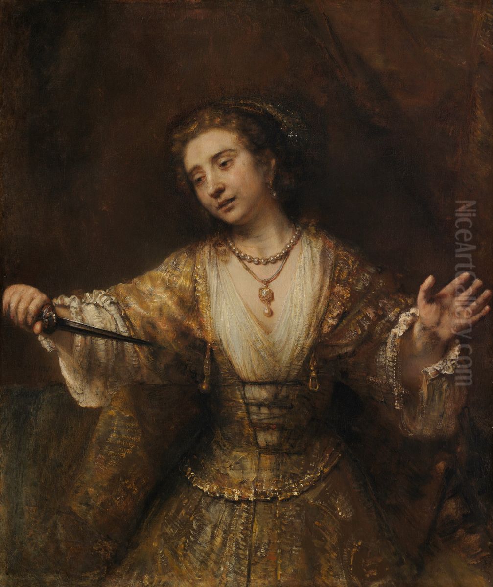 Lucretia Oil Painting by Rembrandt