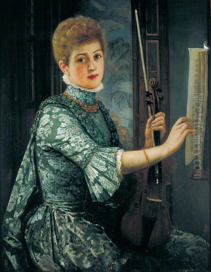 The Violinist Oil Painting by George Adolphus Storey
