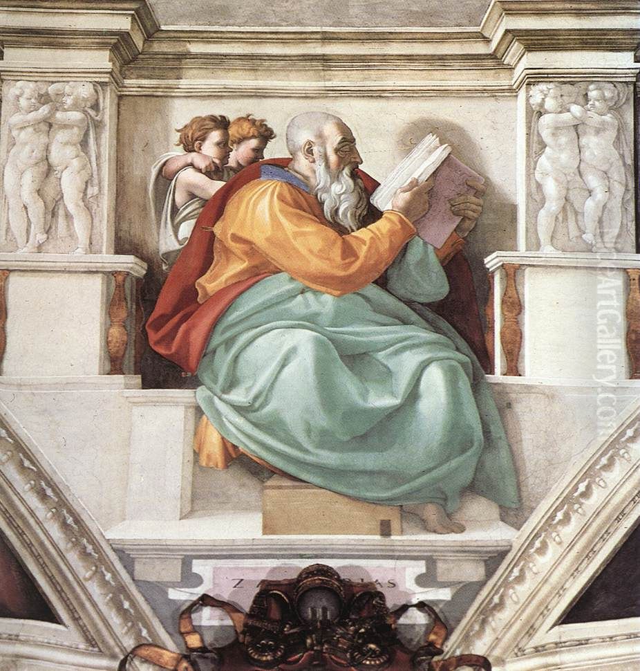 Zechariah Oil Painting by Michelangelo Buonarroti