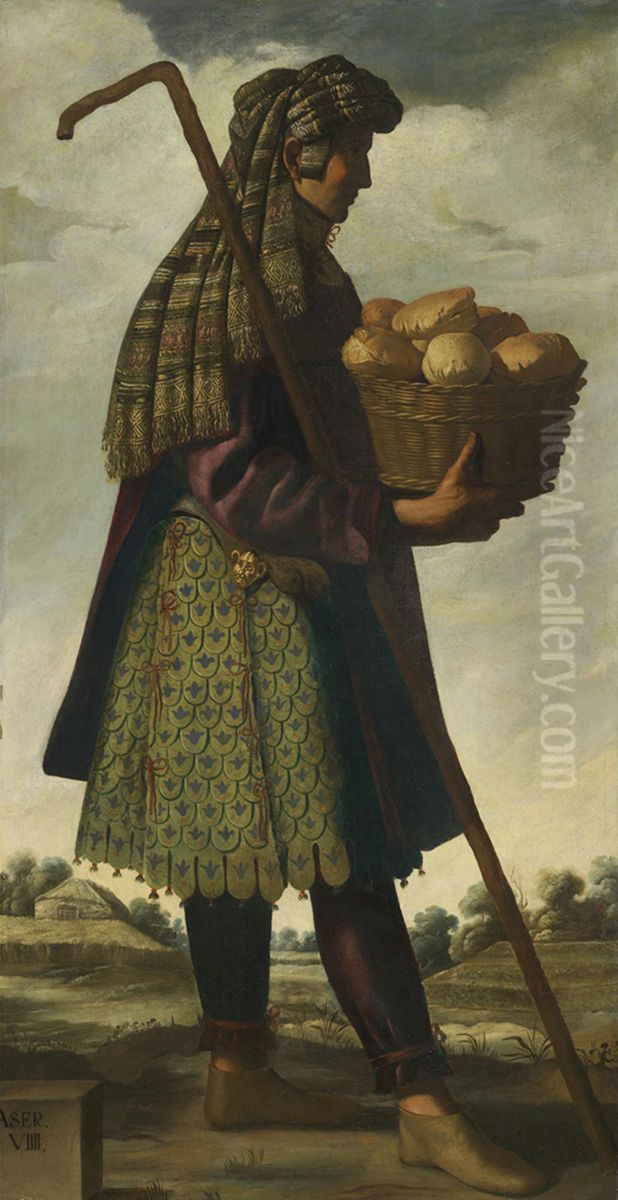 Asher Oil Painting by Francisco De Zurbaran