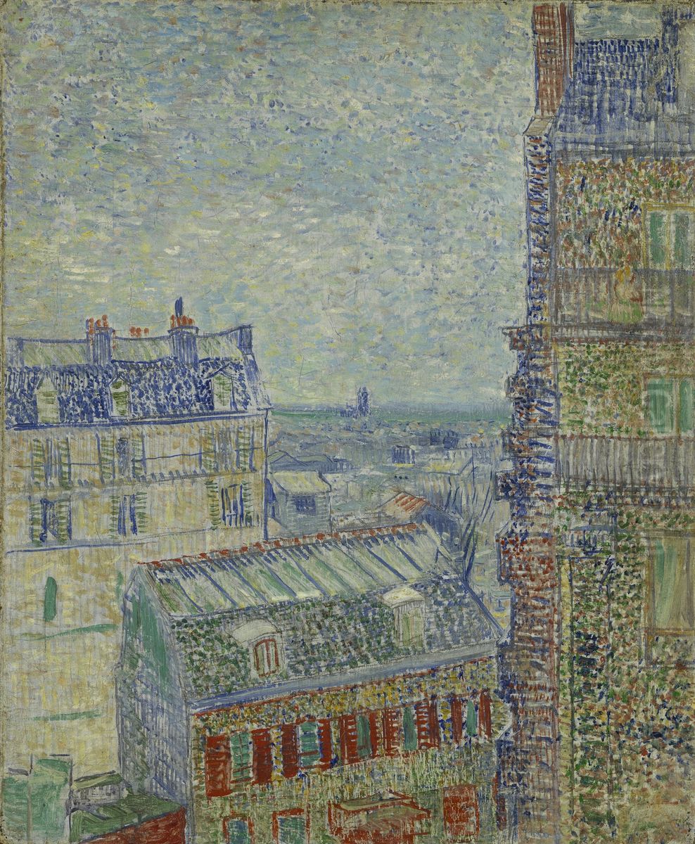 View from Theo's apartment Oil Painting by Vincent Van Gogh