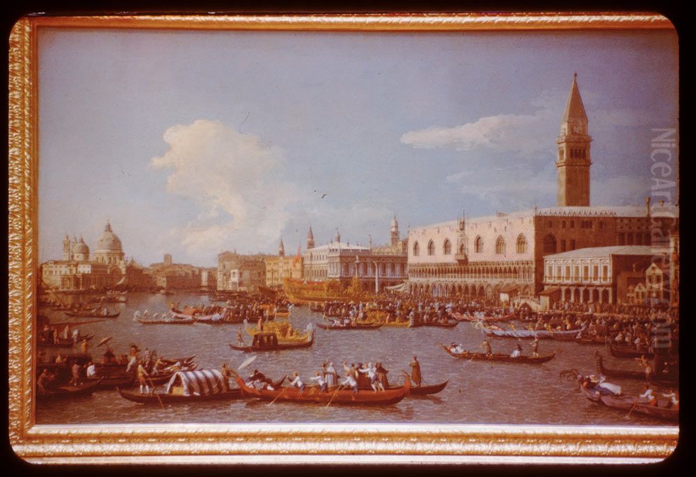 Embarkation of the Doge of Venice, for the Ceremony of the Marriage of the Adriatic Oil Painting by Canaletto
