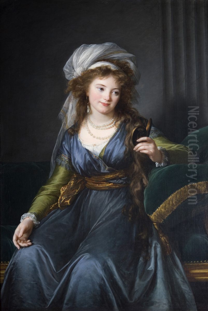 Countess Ekaterina Vassilievna Skavronskaia Oil Painting by Elisabeth Louise Vigee Le Brun