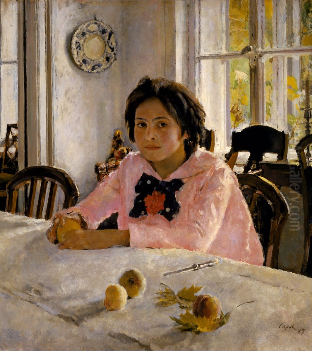 <<Devocka s persikami>> Oil Painting by Valentin Serov