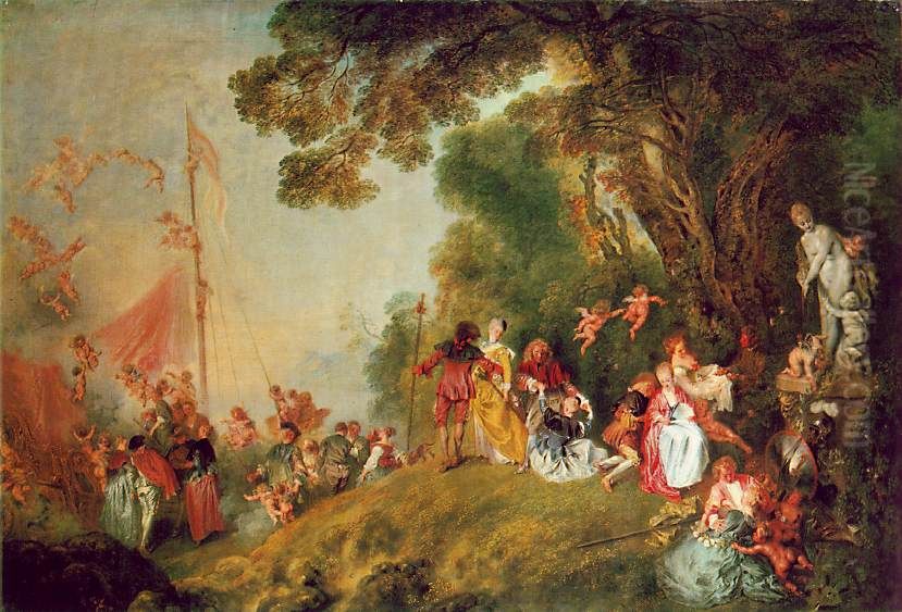 The Embarkation for Cythera Oil Painting by Jean-Antoine Watteau
