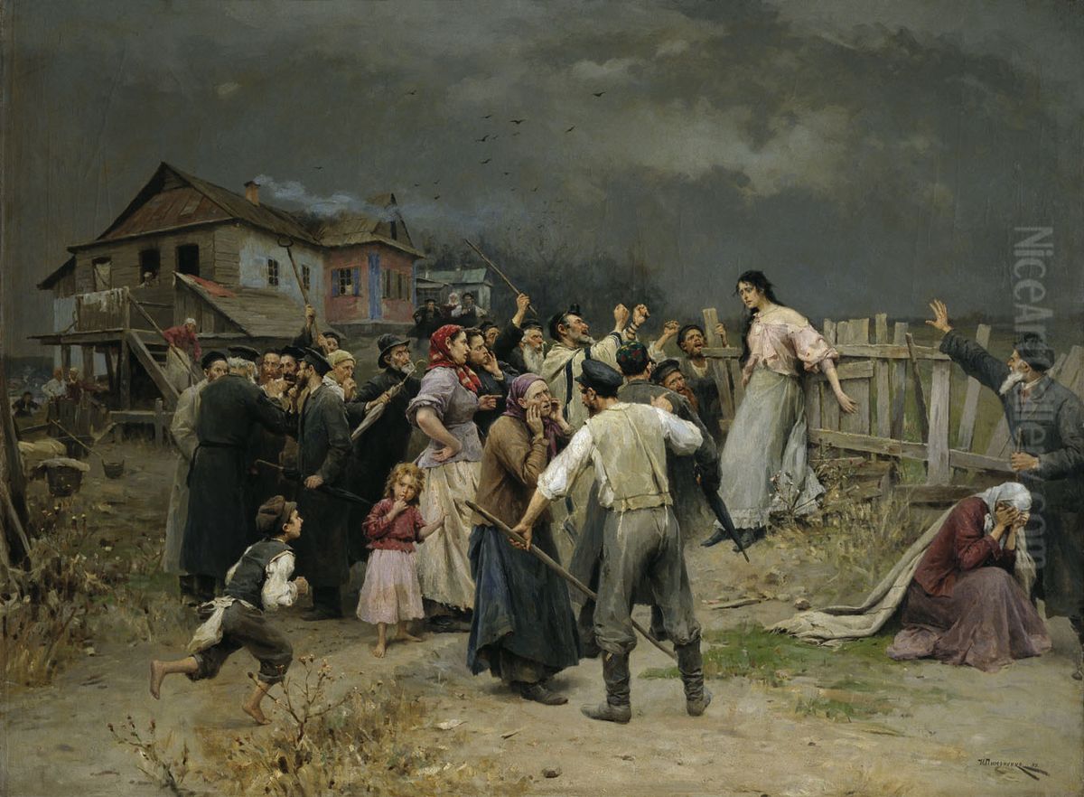 Zertva fanatizmu Oil Painting by Mykola Pymonenko