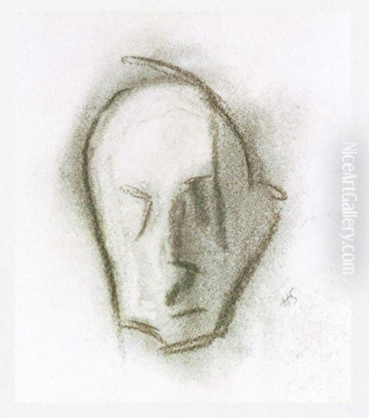 Viimeinen omakuva Oil Painting by Helene Schjerfbeck