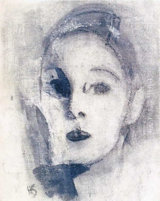 Self-portrait Oil Painting by Helene Schjerfbeck
