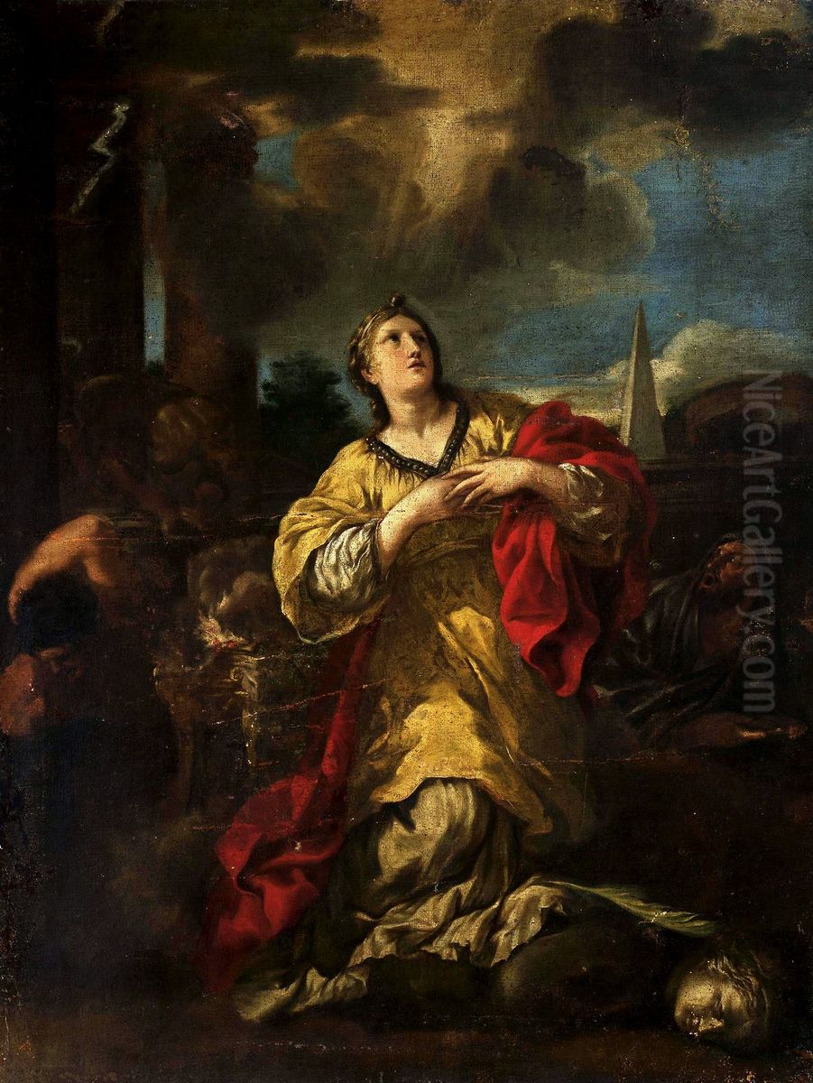 Martyrdom of St. Martina Oil Painting by Pietro da Cortona