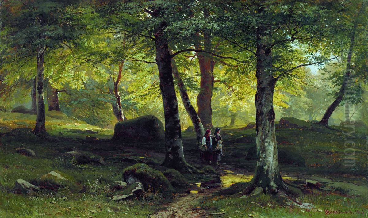 <<V rose>> Oil Painting by Ivan Shishkin