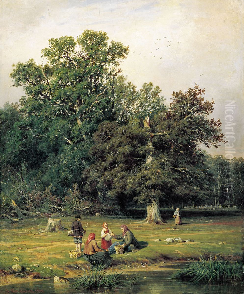 For Mushrooms Oil Painting by Ivan Shishkin