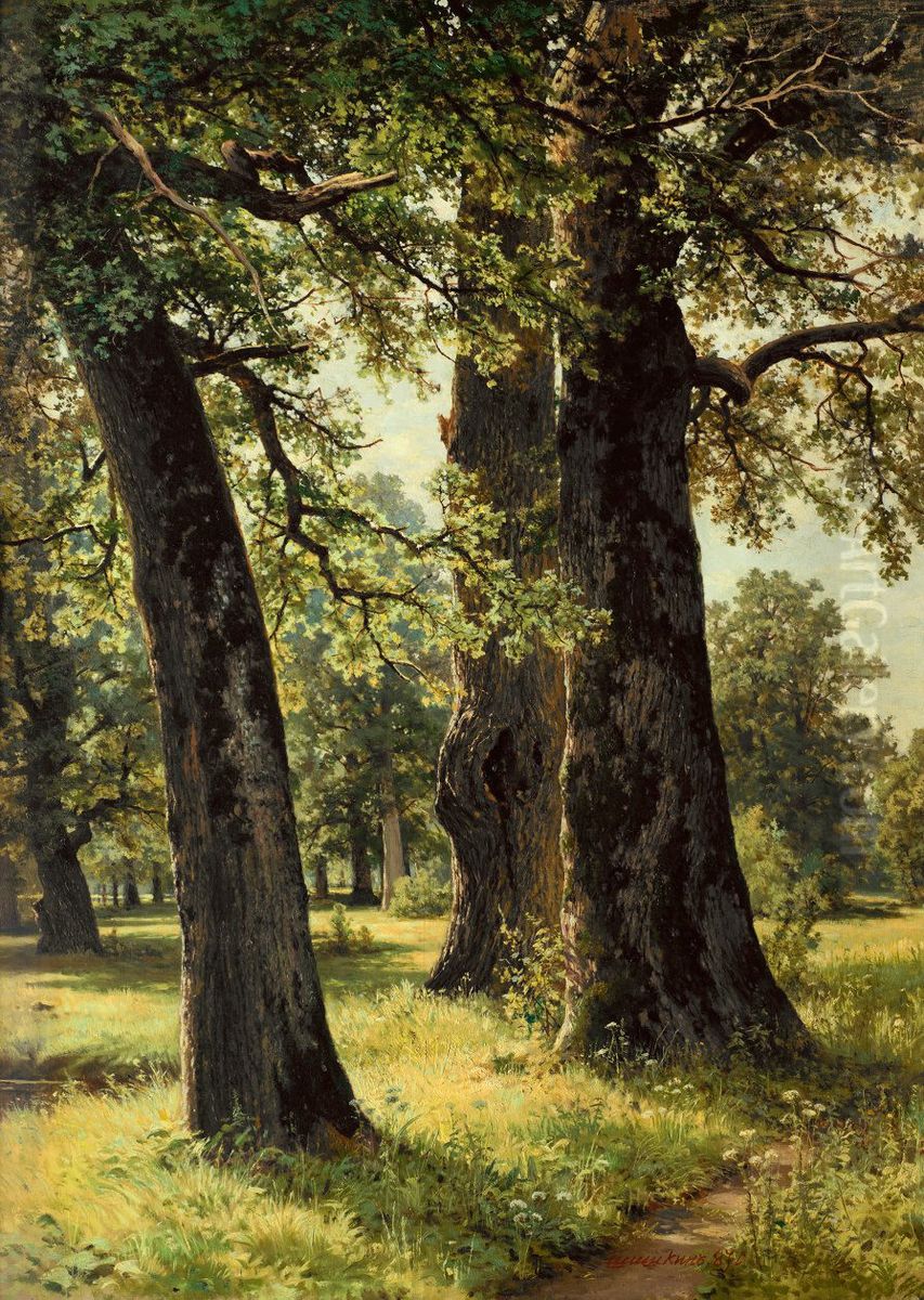 Oaks Oil Painting by Ivan Shishkin