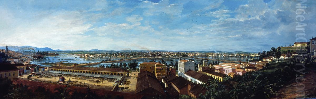 Inundacao da Varzea do Carmo, 1892 Oil Painting by Benedito Calixto